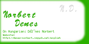 norbert denes business card